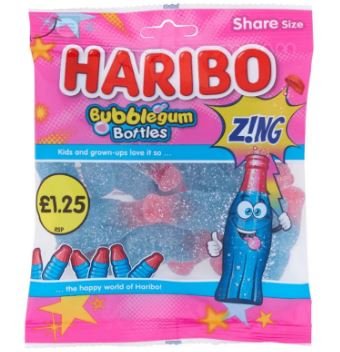 HARIBO BUBBLEGUM BOTTLES ZIN
